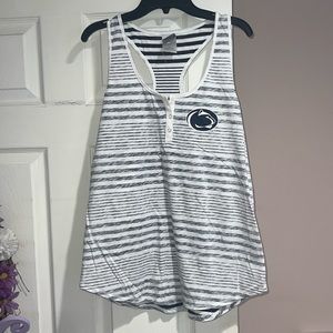Blue & white psu tank top